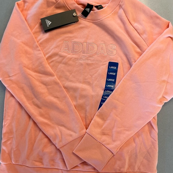 Adidas Women's Soft Peach Color Sweatshirt - Picture 1 of 5